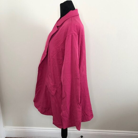 Cider Womens Fuchsia Long Sleeve Blazer‎ Jacket Business Casual Size 2XL NWT - Picture 4 of 6